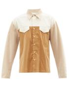 Kuro - Flap-pocket Patchwork Corduroy-cotton Shirt - Mens - Beige Multi