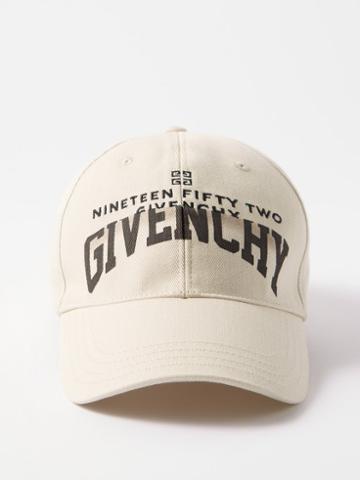 Givenchy - Abstract Logo-embroidered Canvas Baseball Cap - Mens - Grey Beige