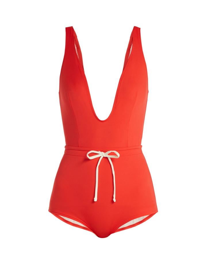 Solid & Striped The Edie Drawstring Waist Swimsuit