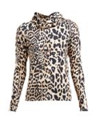 Matchesfashion.com Paco Rabanne - Leopard Print Stretch Jersey Hooded Top - Womens - Leopard