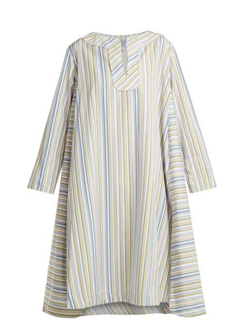 Matchesfashion.com Thierry Colson - Samie Striped Cotton Kaftan - Womens - Purple Multi