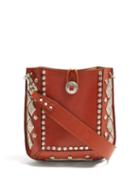 Matchesfashion.com Isabel Marant - Oskan Studded Leather Cross Body Bag - Womens - Brown