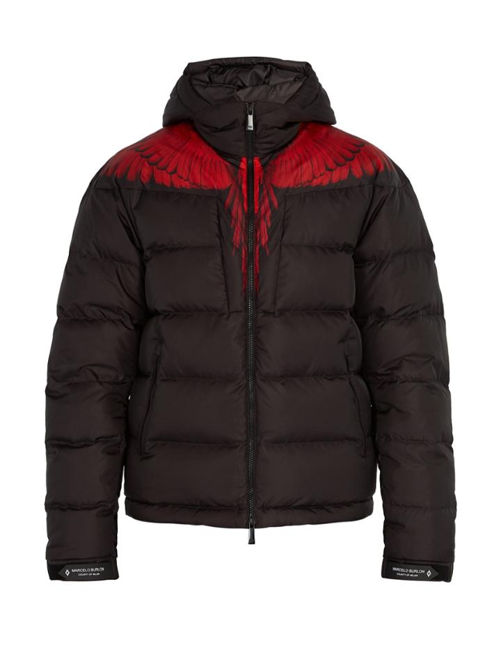 Marcelo Burlon Wing-print Quilted Down Jacket