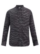 Matchesfashion.com Ksubi - Whip Zebra-print Shirt - Mens - Black