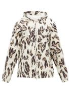 Matchesfashion.com 2 Moncler 1952 - Leopard-print Hooded Windbreaker Jacket - Mens - Black White
