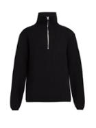 Matchesfashion.com Acne Studios - Half Zip Wool Blend Sweater - Mens - Black