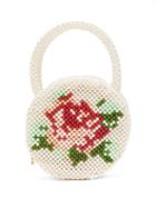 Matchesfashion.com Shrimps - Rosa Round Faux Pearl Bag - Womens - White Multi