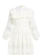 Matchesfashion.com Zimmermann - Moncur Lace Panel Mini Dress - Womens - White