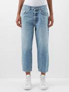 Raey - Carrot Cropped Organic-cotton Jeans - Womens - Blue