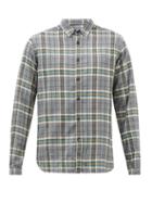 Oliver Spencer - New York Special Check Cotton-flannel Shirt - Mens - Grey Multi