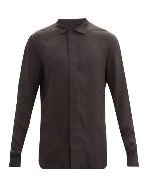 Rick Owens - Crepe Shirt - Mens - Black