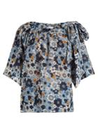 Chloé Bell-sleeved Floral-print Top