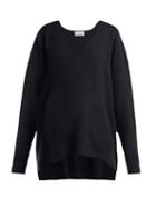 Matchesfashion.com Raey - V Neck Ribbed Cashmere Sweater - Womens - Navy