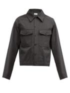 Matchesfashion.com Lemaire - Point-collar Elasticated-hem Shirt Jacket - Mens - Dark Grey