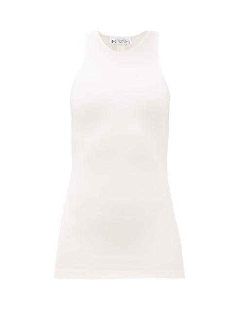 Matchesfashion.com Raey - Racer Back Stretch Crepe Top - Womens - Ivory