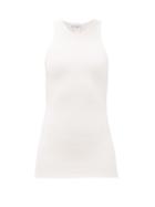 Matchesfashion.com Raey - Racer Back Stretch Crepe Top - Womens - Ivory