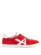 Matchesfashion.com Aquazzura - The A Suede Low Top Trainers - Womens - Red