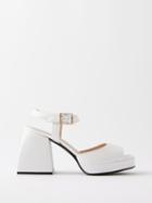 Nodaleto - Bulla Ness Crystal-buckle Leather Platform Sandals - Womens - White