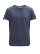 Matchesfashion.com Orlebar Brown - Ob-t Linen T-shirt - Mens - Navy