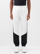 Fendi - Ff-logo Houndstooth Side-stripe Jersey Track Pants - Mens - Black White