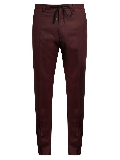 Kenzo Slim-leg Wool-flannel Trousers
