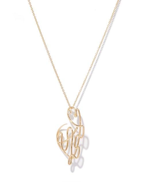 Daniela Villegas - Turtle Totem Diamond & 18kt Gold Necklace - Womens - Yellow Gold
