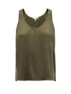 Skin - Topaz Silk-blend Tank Top - Womens - Khaki