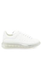 Matchesfashion.com Alexander Mcqueen - Raised Bubble-sole Leather Trainers - Mens - White
