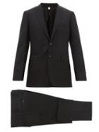 Matchesfashion.com Burberry - Two Piece Single Breasted Wool Blend Twill Suit - Mens - Black