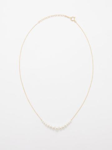 Mizuki - Graduated Pearl & 14kt Gold Necklace - Womens - Pearl