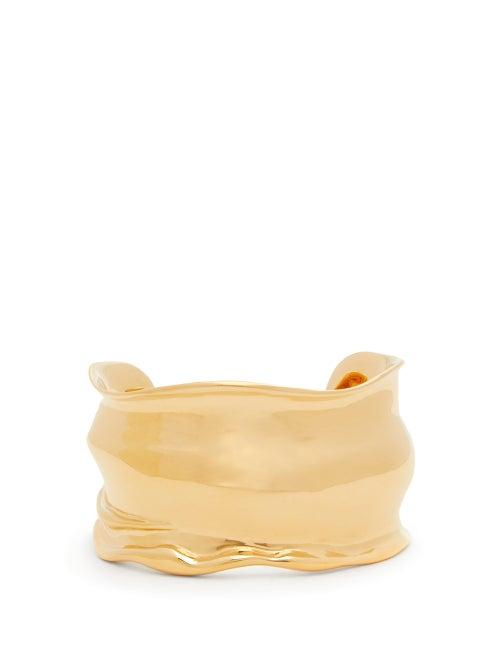 Matchesfashion.com Bottega Veneta - 18kt Gold-vermeil Bangle - Womens - Gold