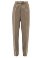 Peter Do - Pleated High-waist Virgin Wool-blend Suit Trousers - Womens - Grey
