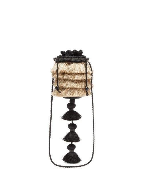 Matchesfashion.com Eliurpi - Tasselled Fringed Straw Bag - Womens - Beige