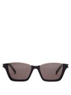 Matchesfashion.com Saint Laurent - Rectangular Acetate Sunglasses - Mens - Black