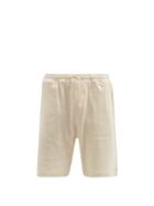 Matchesfashion.com Oliver Spencer - Weston Striped Organic-cotton Jersey Shorts - Mens - Beige