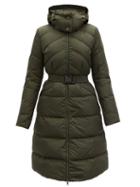 Matchesfashion.com Moncler - Agot Chevron-quilted Shell Coat - Womens - Khaki