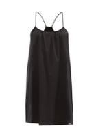 Loup Charmant - Mini Slip Cotton Dress - Womens - Black