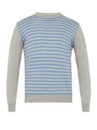 Matchesfashion.com Ditions M.r - Ravello Striped Cotton Jersey Sweater - Mens - Blue Multi
