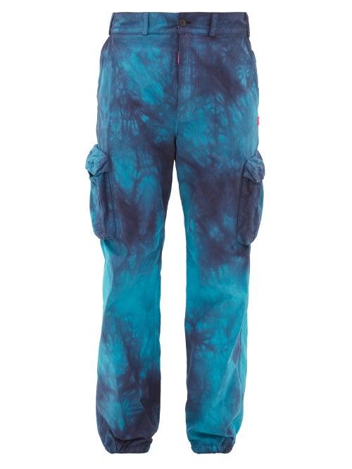 Matchesfashion.com Off-white - Tie-dyed Ripstop Cargo Trousers - Mens - Blue