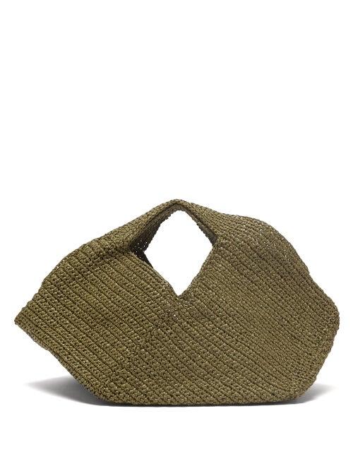 Matchesfashion.com Lauren Manoogian - Mini Pinwheel Woven Bag - Womens - Khaki