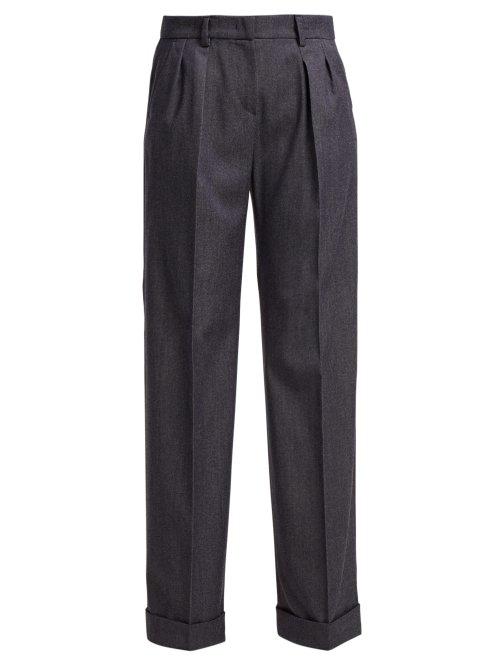 Matchesfashion.com Max Mara - Vivy Trousers - Womens - Navy