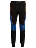 Balmain Biker Stitched-panel Jersey Track Pants