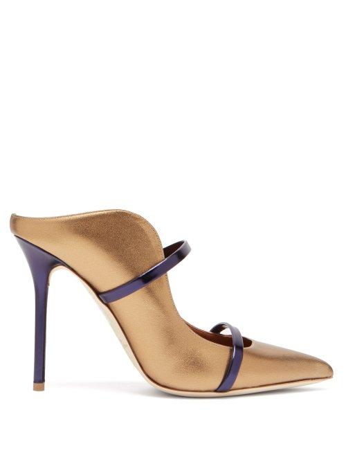 Matchesfashion.com Malone Souliers By Roy Luwolt - Maureen Leather Mules - Womens - Bronze