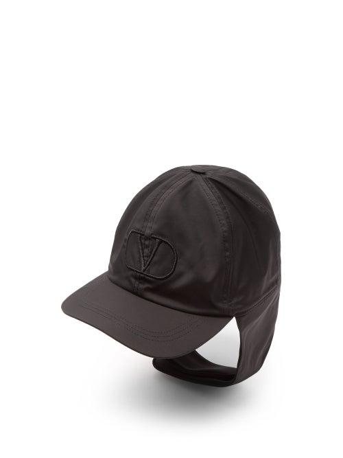 Matchesfashion.com Valentino - V Logo Nylon Aviator Cap - Mens - Black