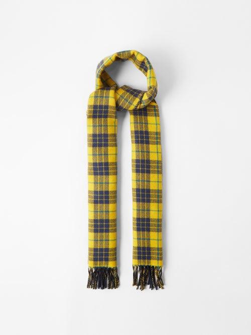 Gucci - Tartan Wool Scarf - Mens - Yellow Multi