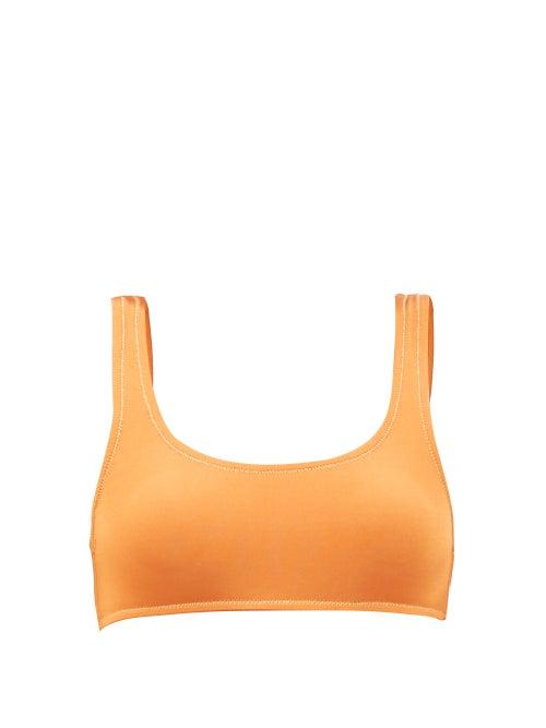 Matchesfashion.com Reina Olga - Rocky Scoop-neck Bikini Top - Womens - Orange