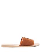 Matchesfashion.com Ancient Greek Sandals - Ilia Suede Slides - Womens - Dark Tan