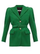 Matchesfashion.com Givenchy - Belted Technical Wool Blazer - Womens - Green