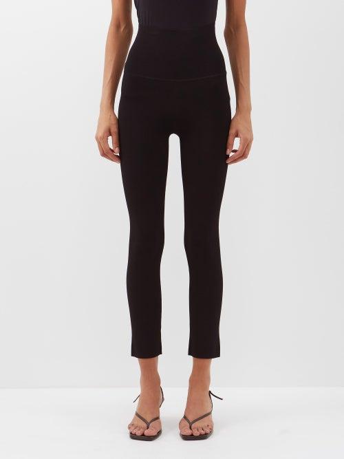 Khaite - Harmony High-rise Jersey Leggings - Womens - Black