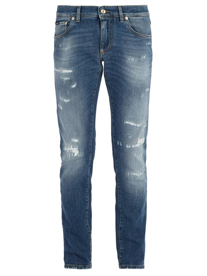 Dolce & Gabbana Gold Fit Distressed Denim Jeans